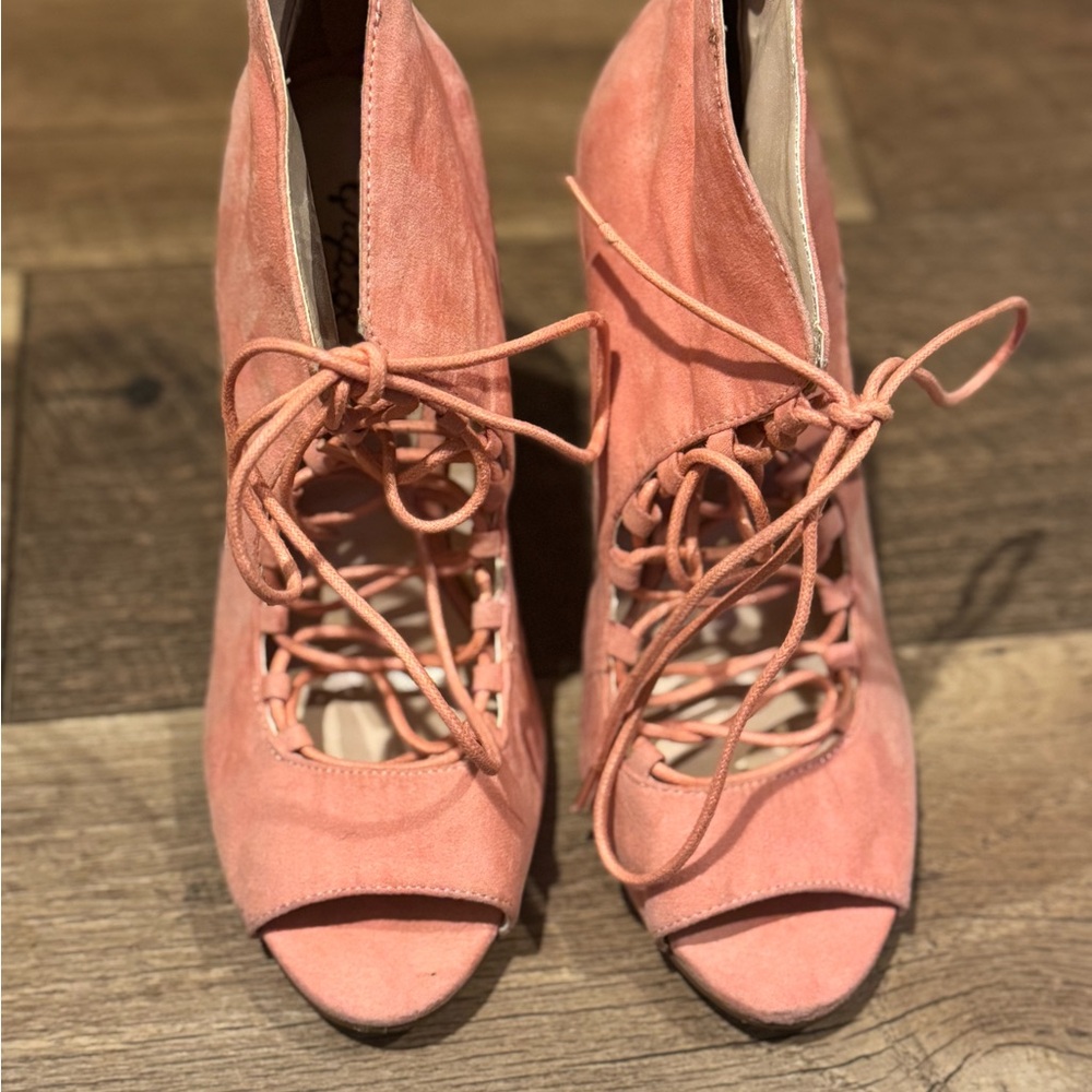 Women's Coral Lace-Up Heels